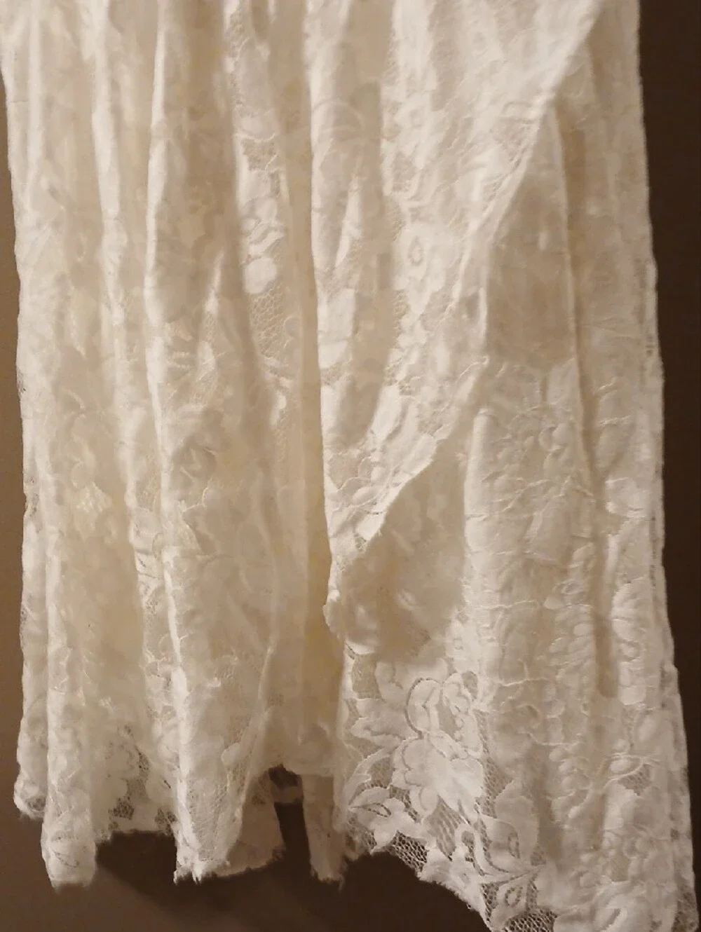 Abercrombie & Fitch White Lace Midi Dress with Spaghetti Straps